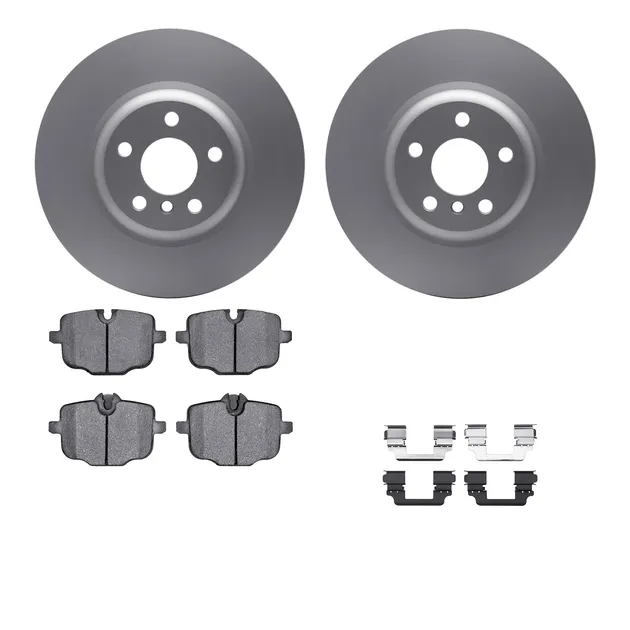 R1 Concepts WDUH1-31264 Carbon Series Brake Rotors W/ 5000 Oep Brake Pads & Hdw